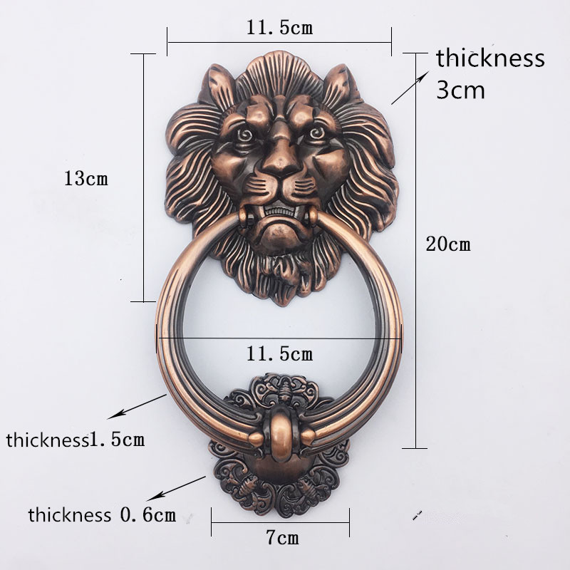 Furniture Hardware Handles - Antique Bronze Lion Head Handle Door