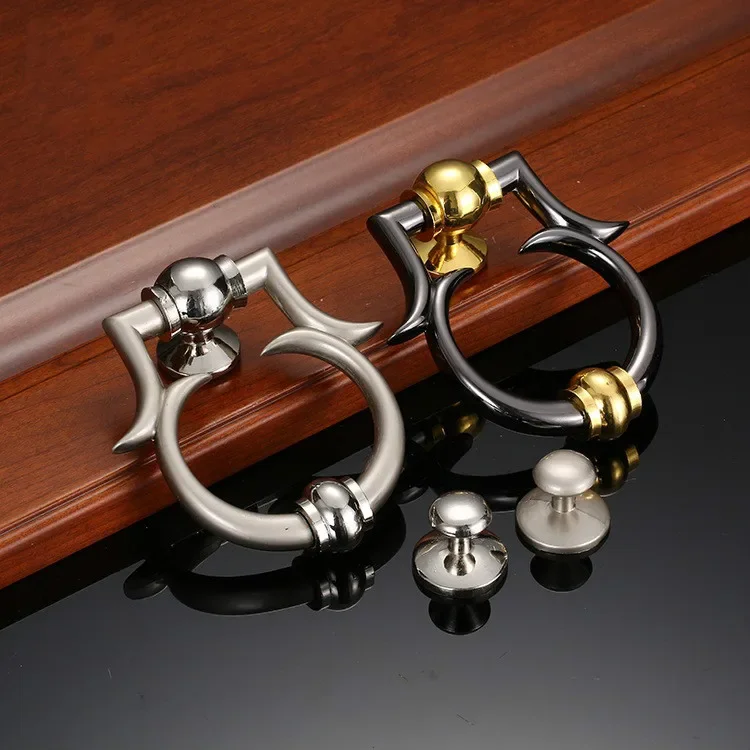 Furniture Hardware Handles - European Simple Knocker Gun Black-Gold/Silver/Black Luxury