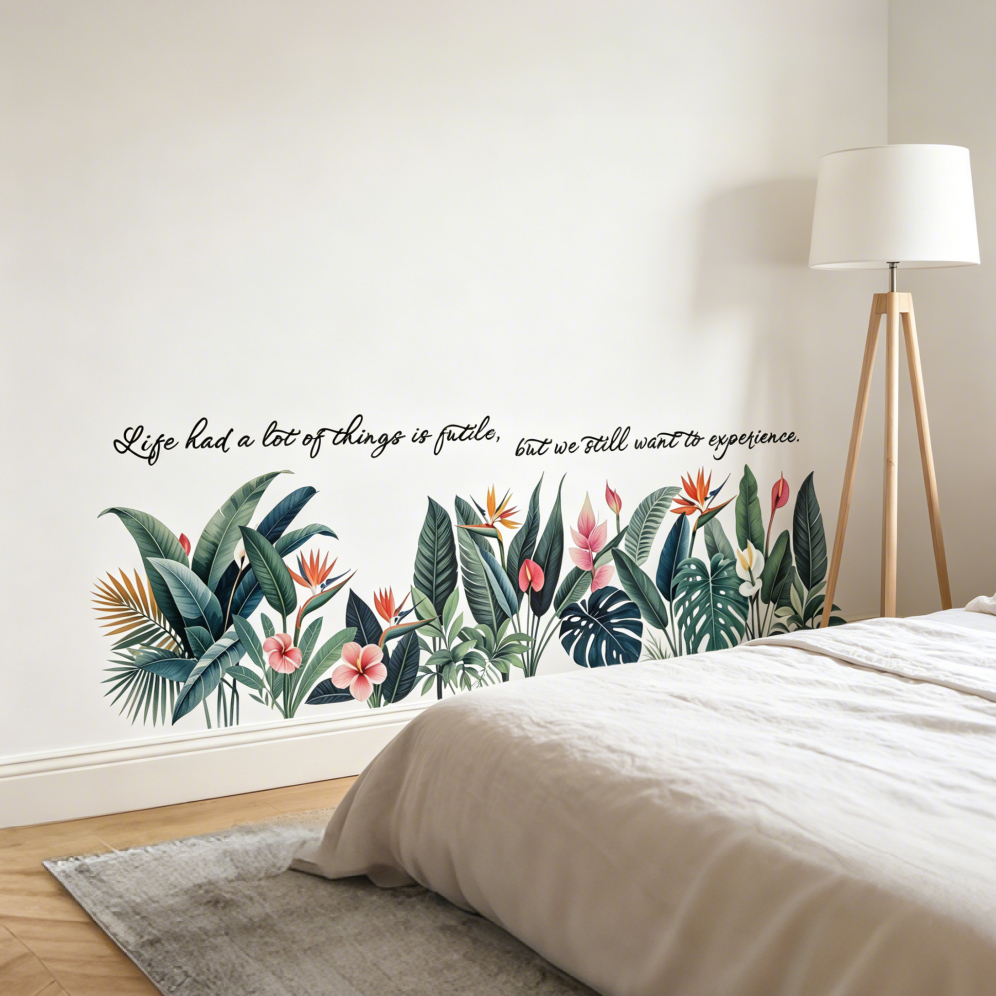 Tropical Leaves Wall Stickers, - Furniture Paradise & Hardware Ghaziabad Photos ulasan dan harga