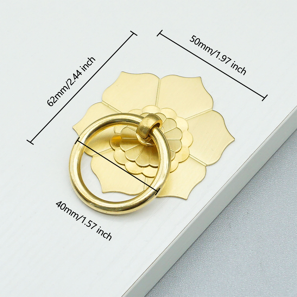 Hanger Ring Floral Brass Cabin - Furniture Hardware Drop Pulls ulasan dan harga