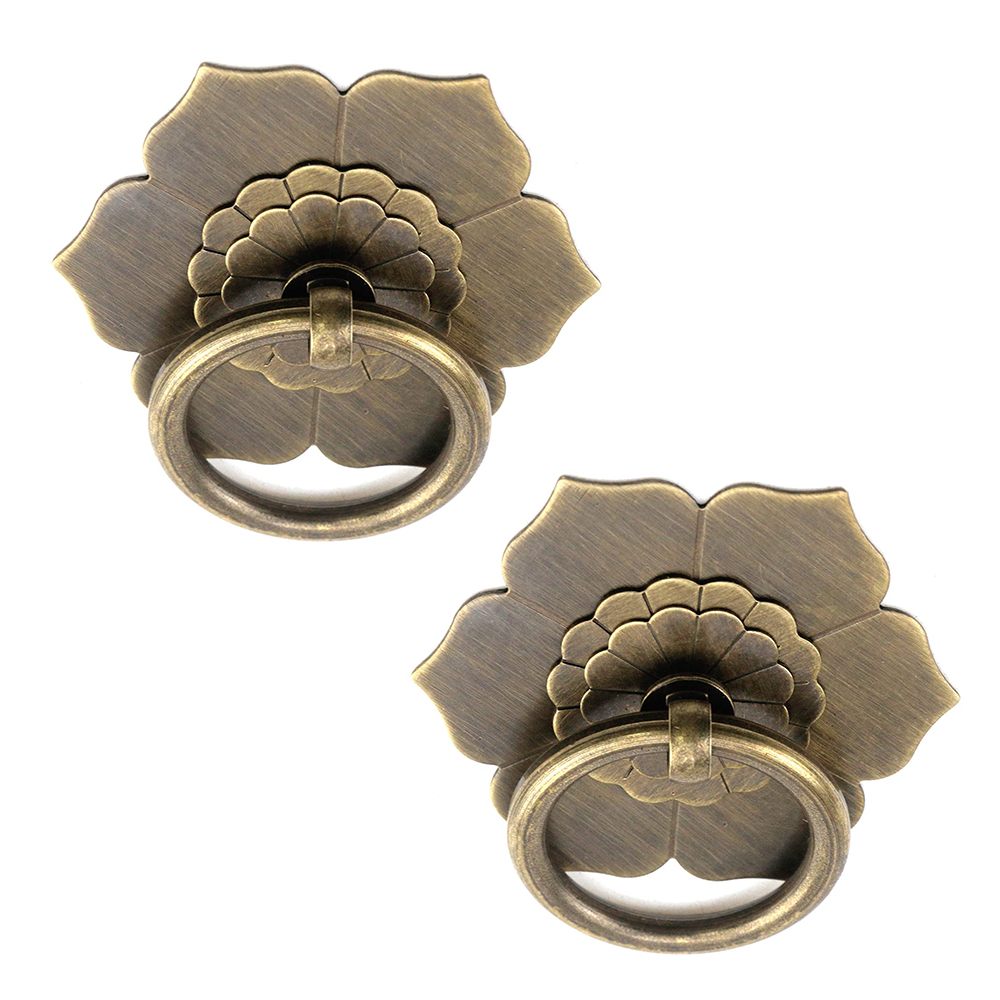 Hanger Ring Floral Brass Cabin - Furniture Hardware Drop Pulls ulasan dan harga