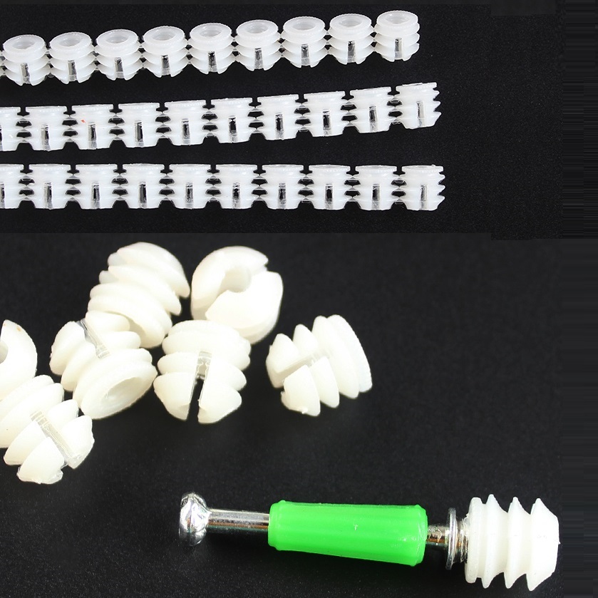 1000Pcs Plastic Zinc M6 Insert - Cam Lock Nut ulasan dan harga