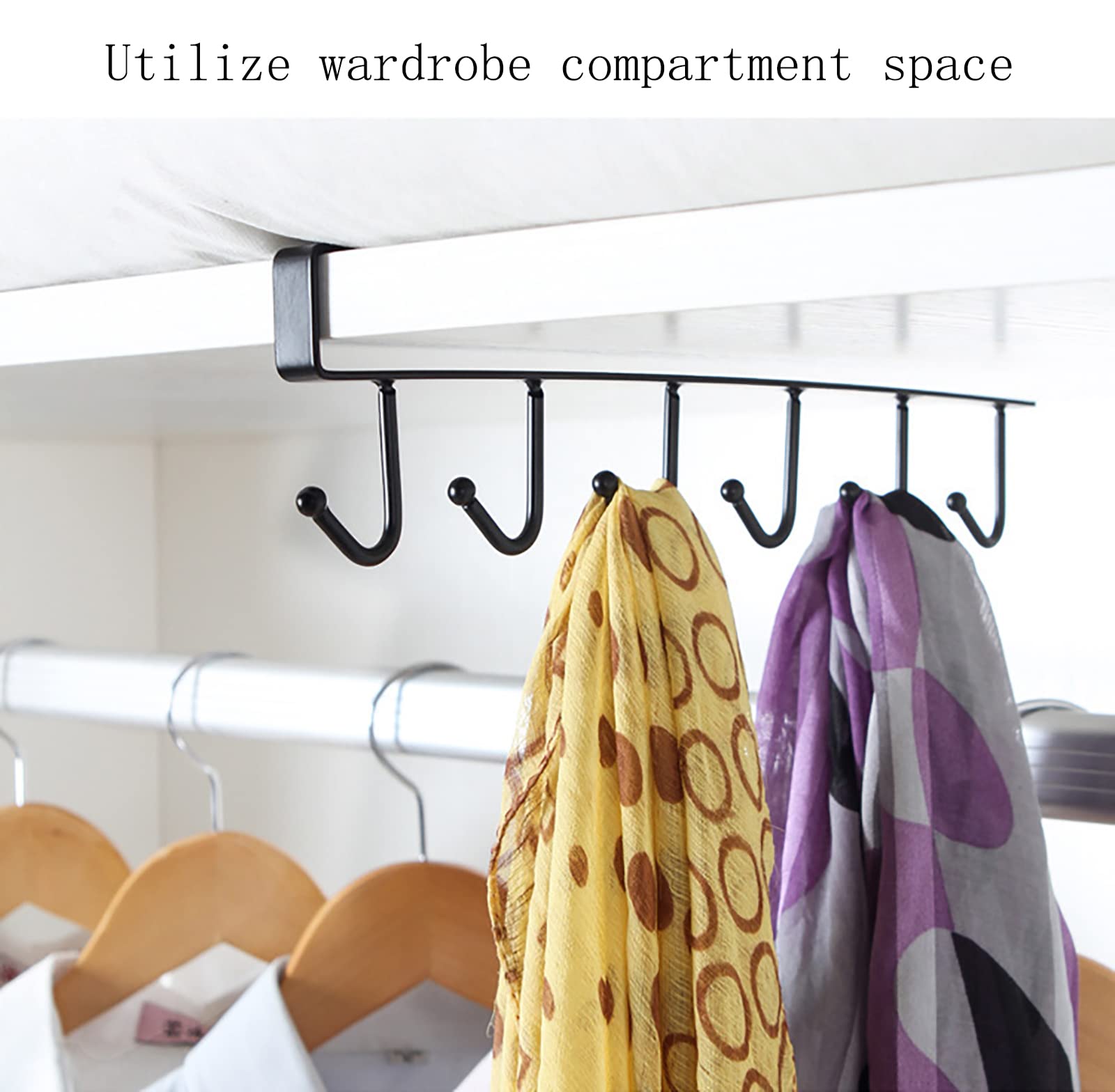 1/2/3PC 6 Hooks Kitchen Cabine - Furniture Hardware Accessories ulasan dan harga
