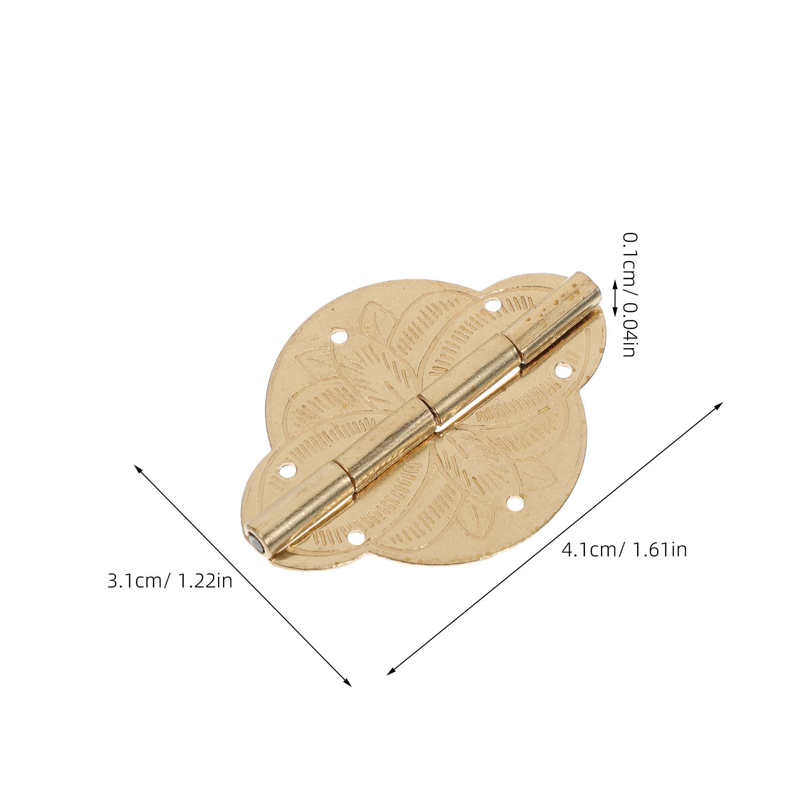 4Pcs Jewelry Box Hinges Brass  - Vintage Furniture Hardware Replacement ulasan dan harga