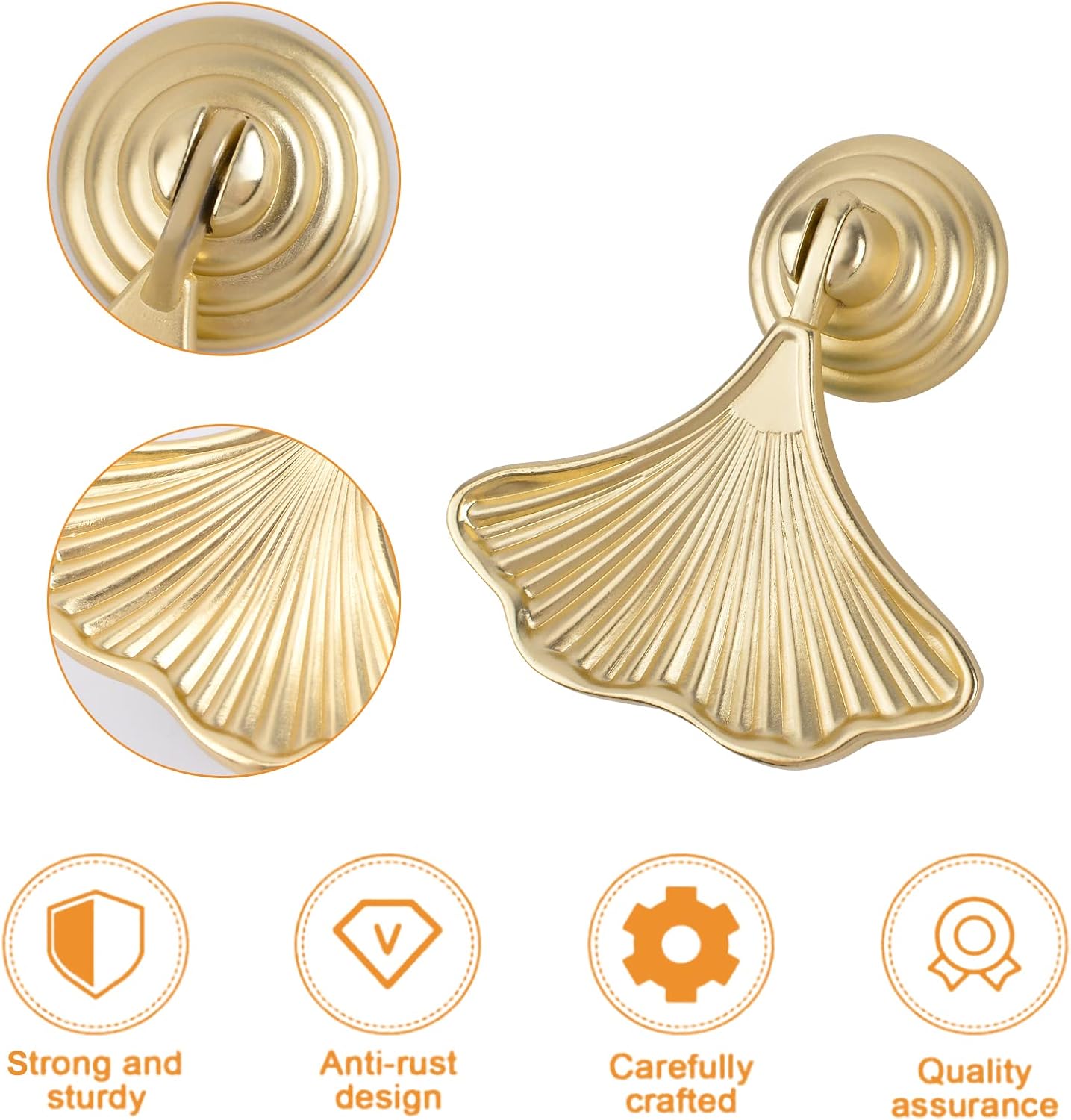 2 Pack Ginkgo Leaf Shape Knob  - Furniture Hardware Drop Pulls ulasan dan harga