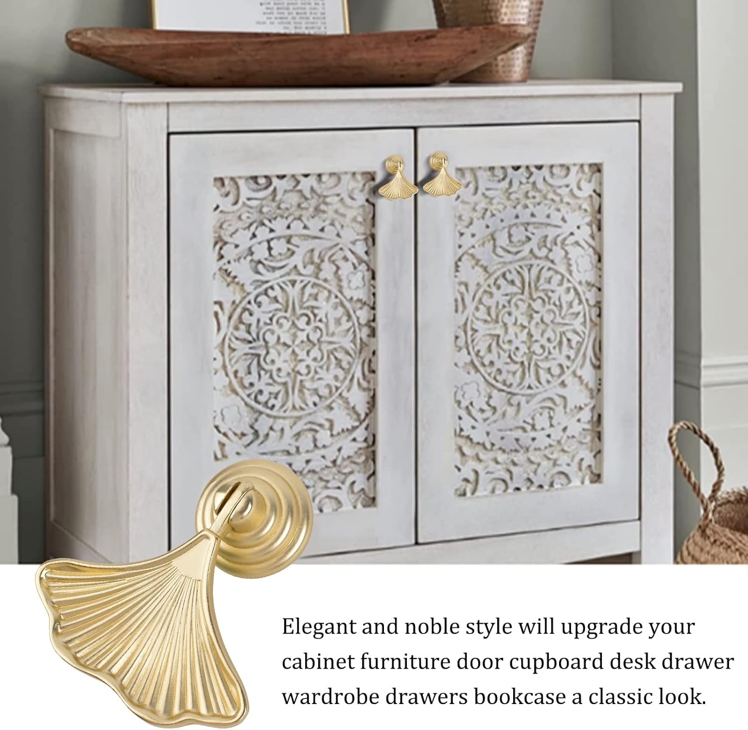 2 Pack Ginkgo Leaf Shape Knob  - Furniture Hardware Drop Pulls ulasan dan harga