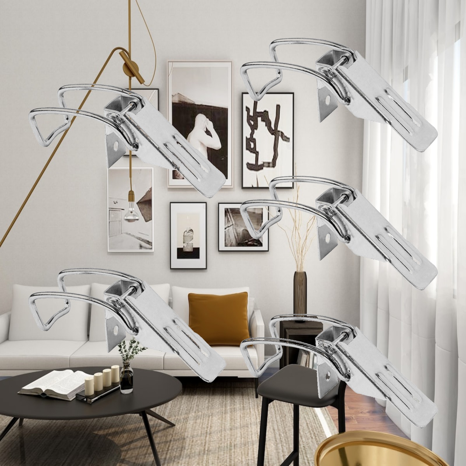5x Latch Catch Hasp Metal Stur - Furniture Hardware Accessories ulasan dan harga