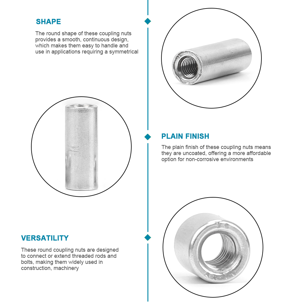 1-5pcs Round Coupling Nuts Sta - Cam Lock Nut ulasan dan harga