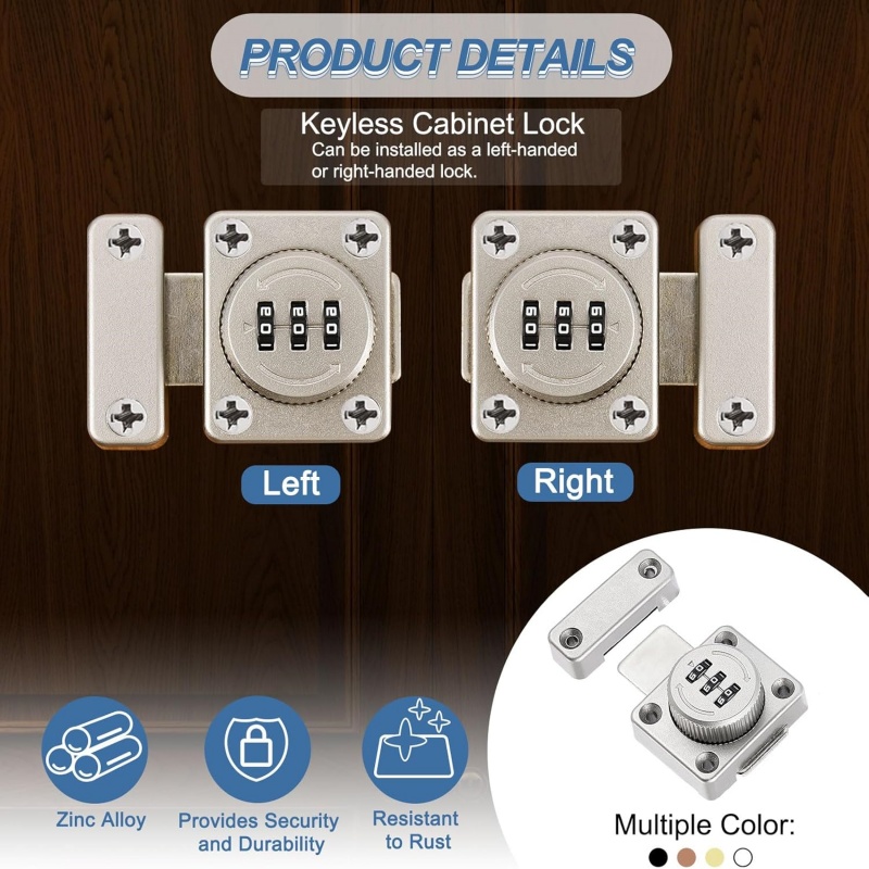 Home Security 3digit Combinati - Barrel Bolt Slide ulasan dan harga